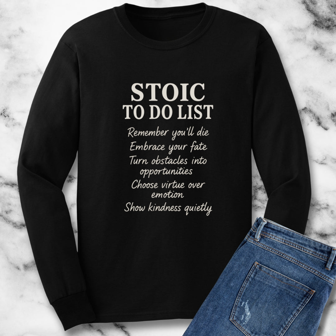 Stoic To Do List Unisex Long Sleeve Tee