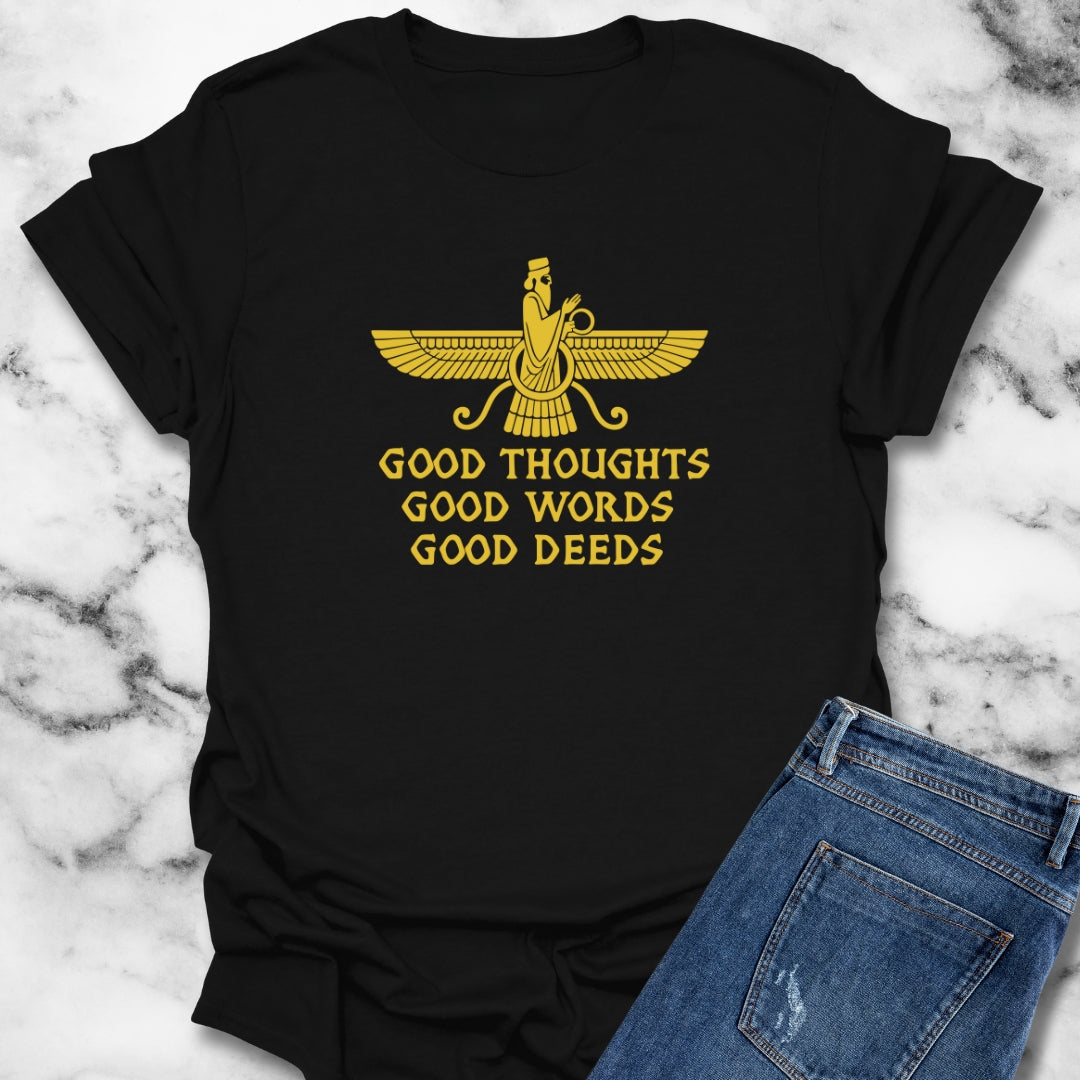 Faravahar Winged Symbol Zoroastrianism Persian Empire T-Shirt