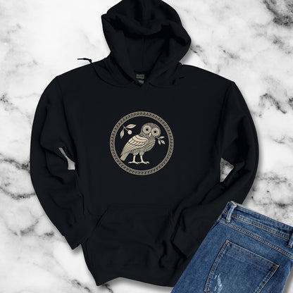 Ancient Athens Owl Unisex Heavy Blend™ Hooded Sweatshirt