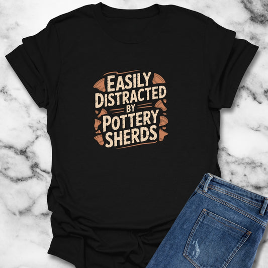 Easily Distracted by Pottery Sherds Unisex Lightweight T-Shirt