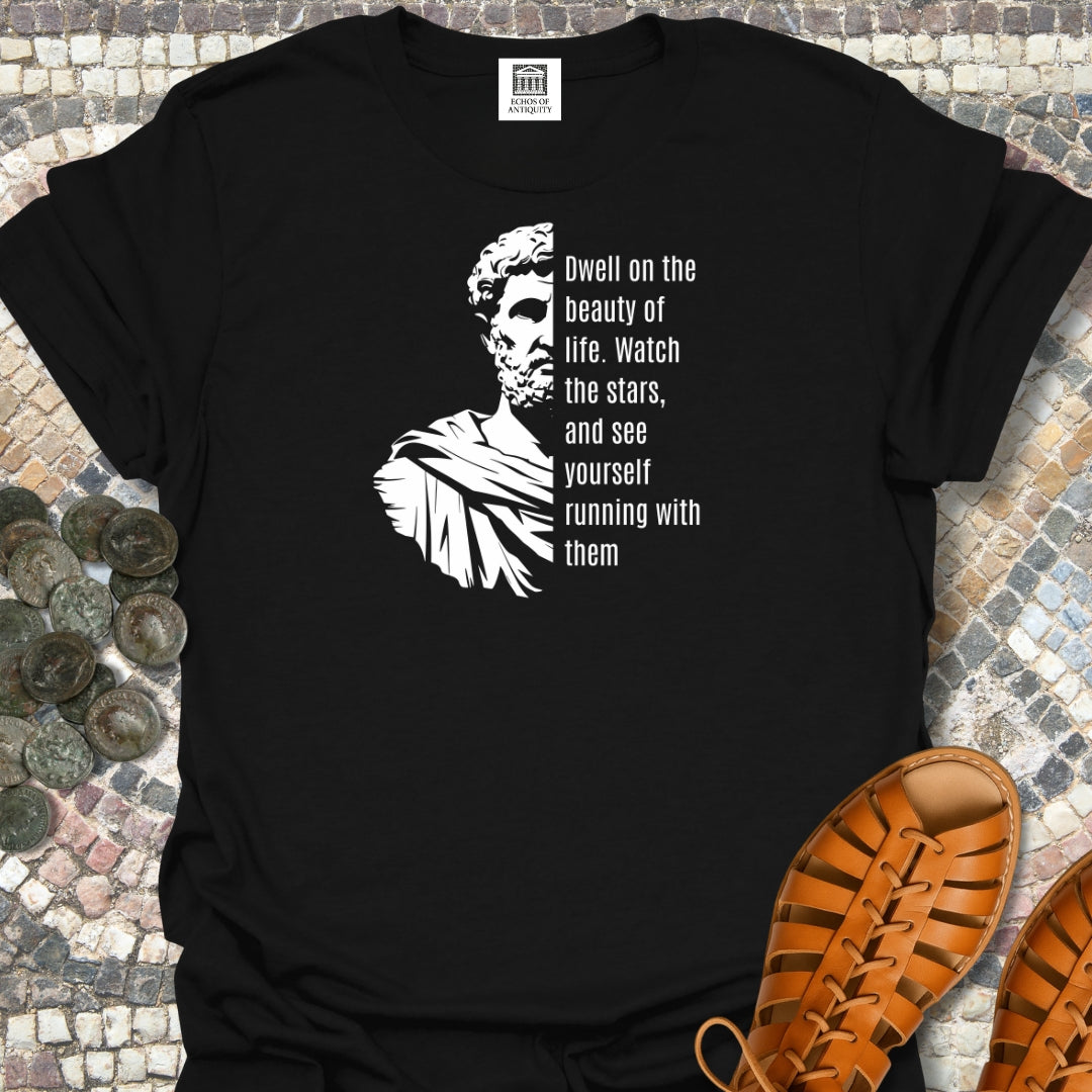 Running with the Stars Marcus Aurelius Stoic Quote T-Shirt