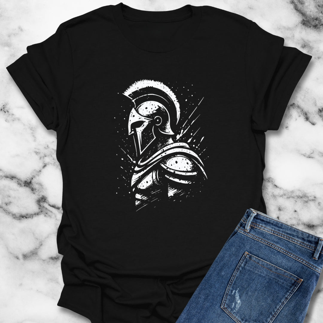 Spartan Warrior Splatter Effect Leonidas T-Shirt