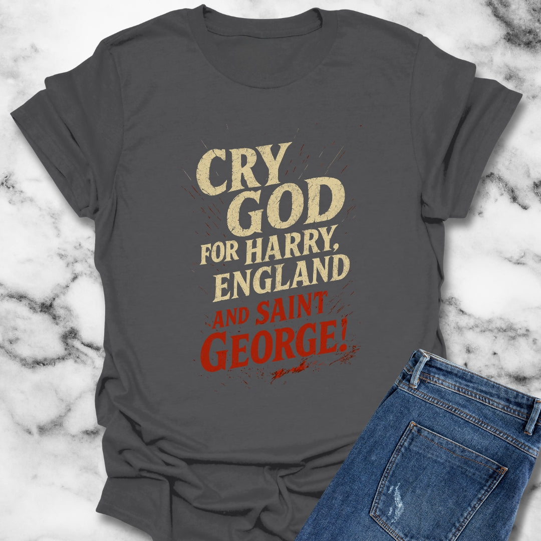 Cry God for Harry England Saint George Siege of Harfleur Unisex Lightweight T-Shirt