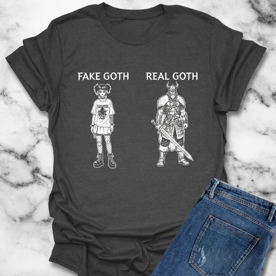 Fake Goth Real Goth Unisex Lightweight T-Shirt