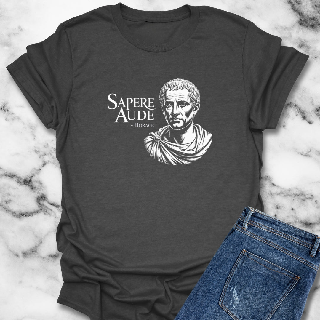 Sapere Aude Dare to Know Horace Quote T-Shirt