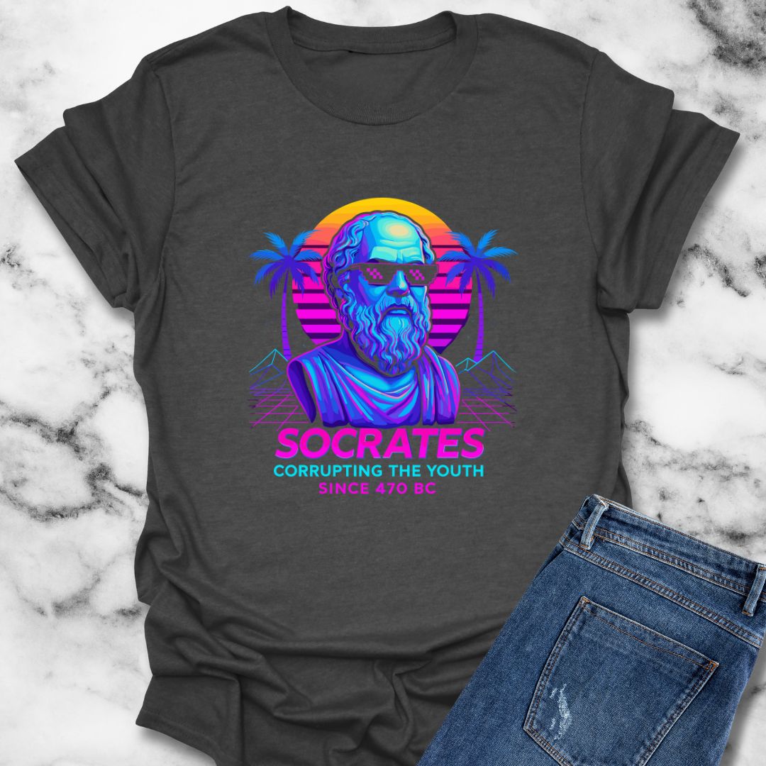 Vaporwave Socrates Corrupting Youth Since 470 BC T-Shirt