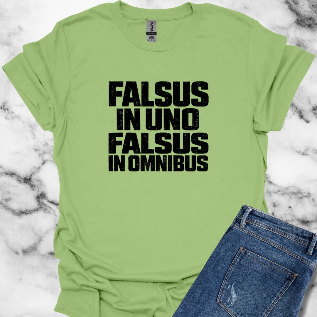 False in One Thing, False in Everything Latin Quote Unisex Lightweight T-Shirt