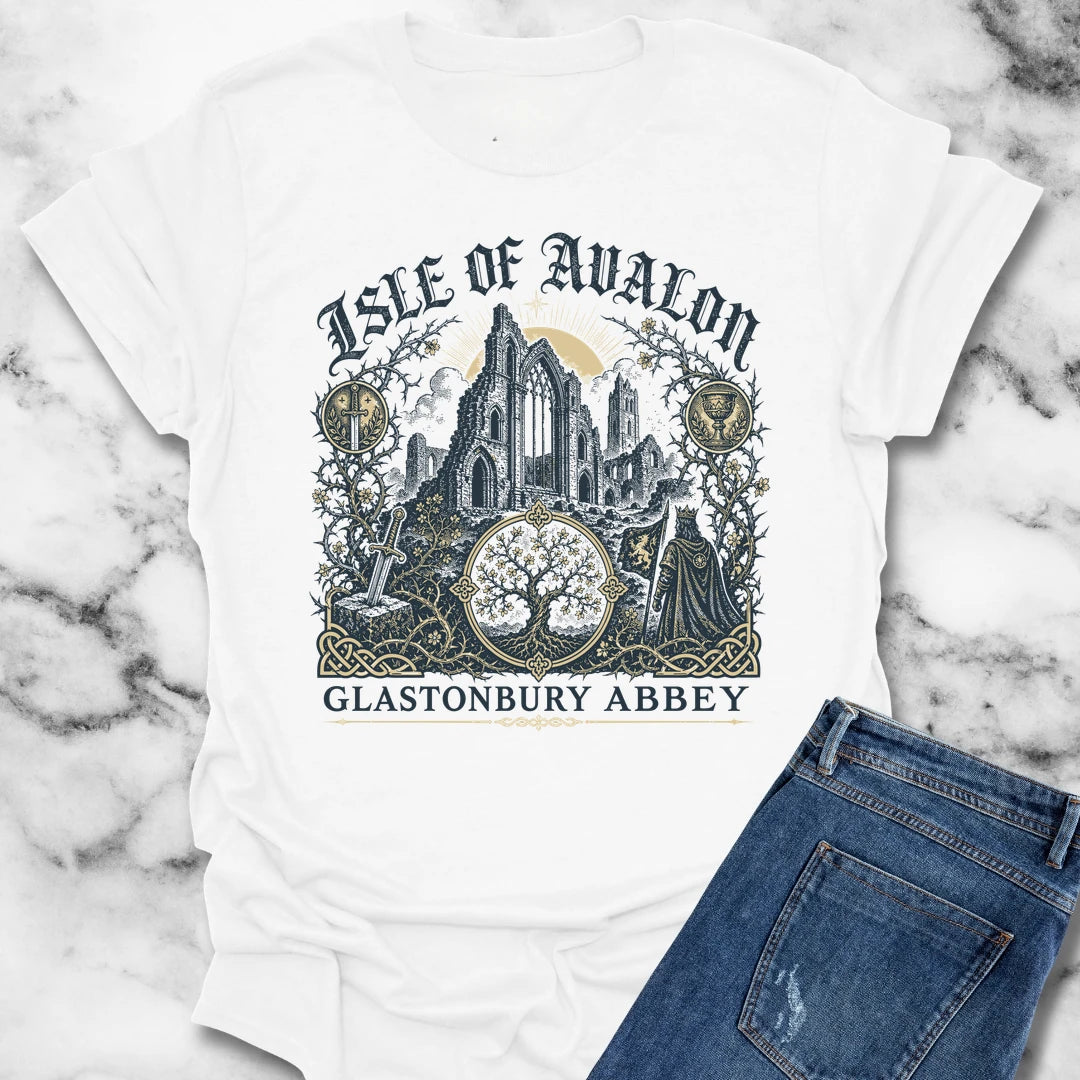 Glastonbury Abbey Isle of Avalon T-Shirt