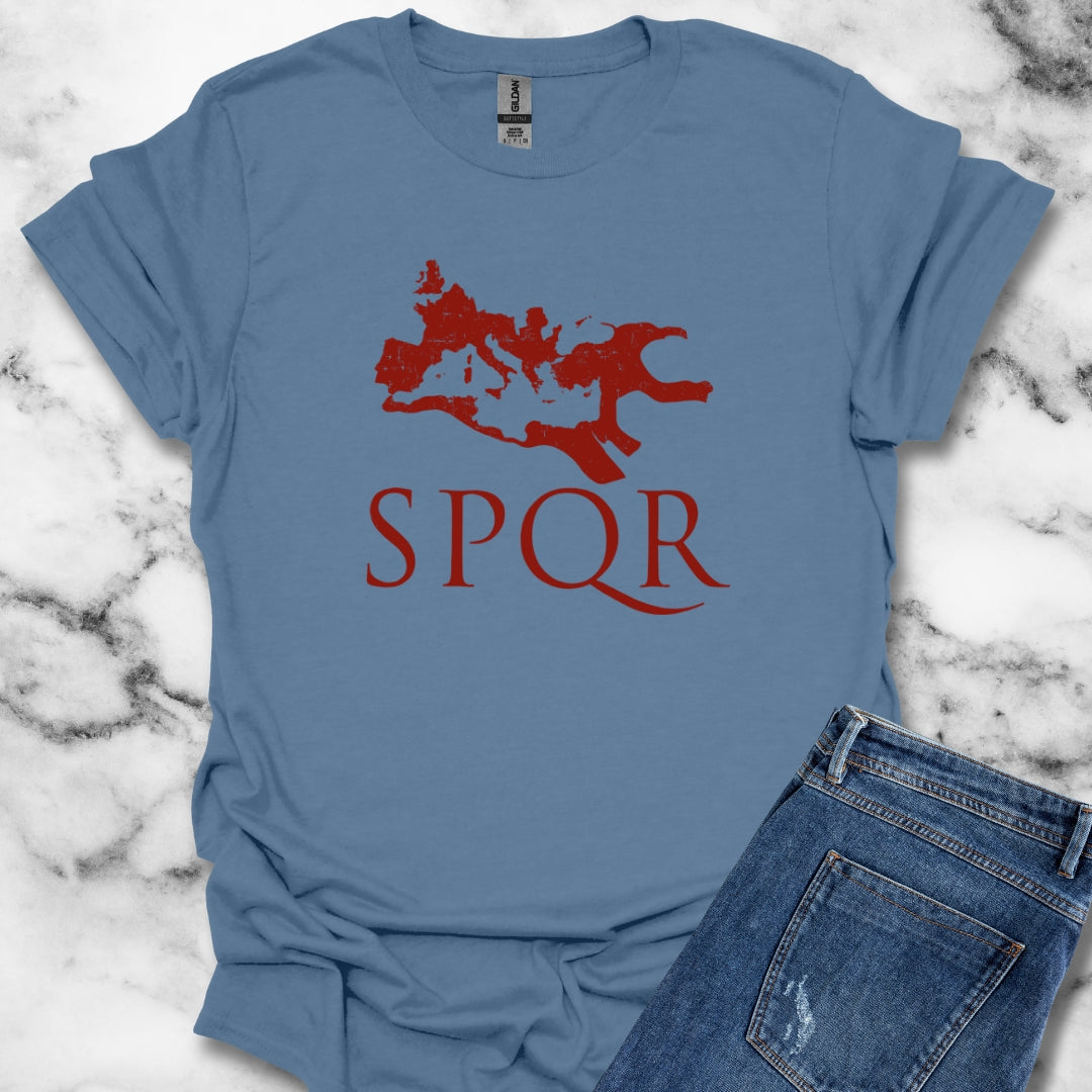 Map of Ancient Rome SPQR Never Forget T-Shirt