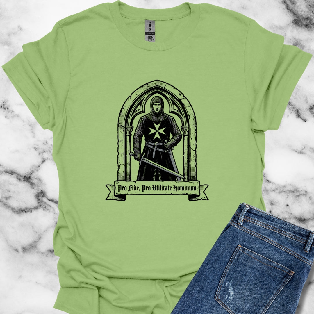 Knight Hospitaller For Faith For Benefit of Man Unisex Lightweight T-Shirt