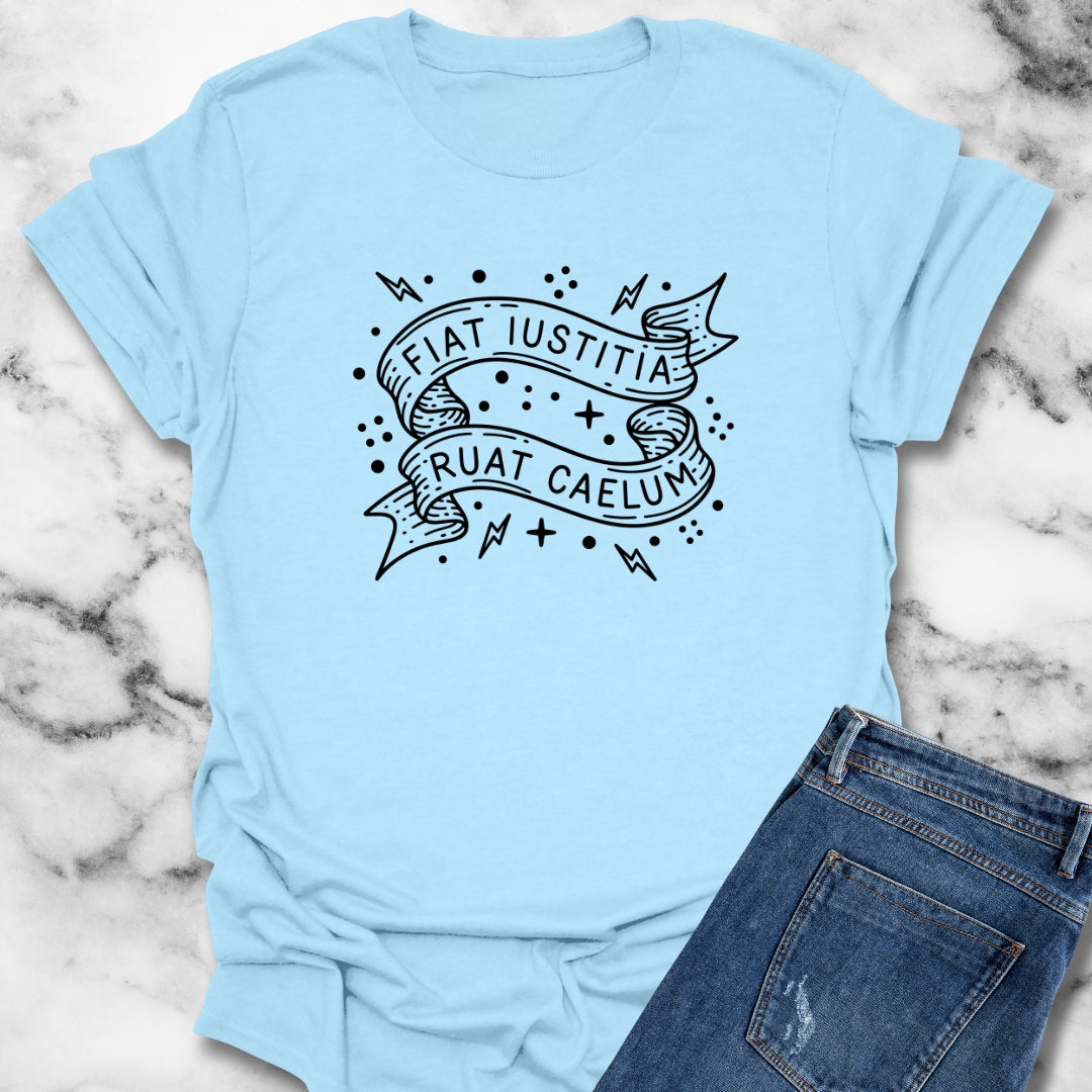 Fiat Iustitia Ruat Caelum Seek Justice Even If the Heavens Should Fall Unisex Lightweight T-Shirt