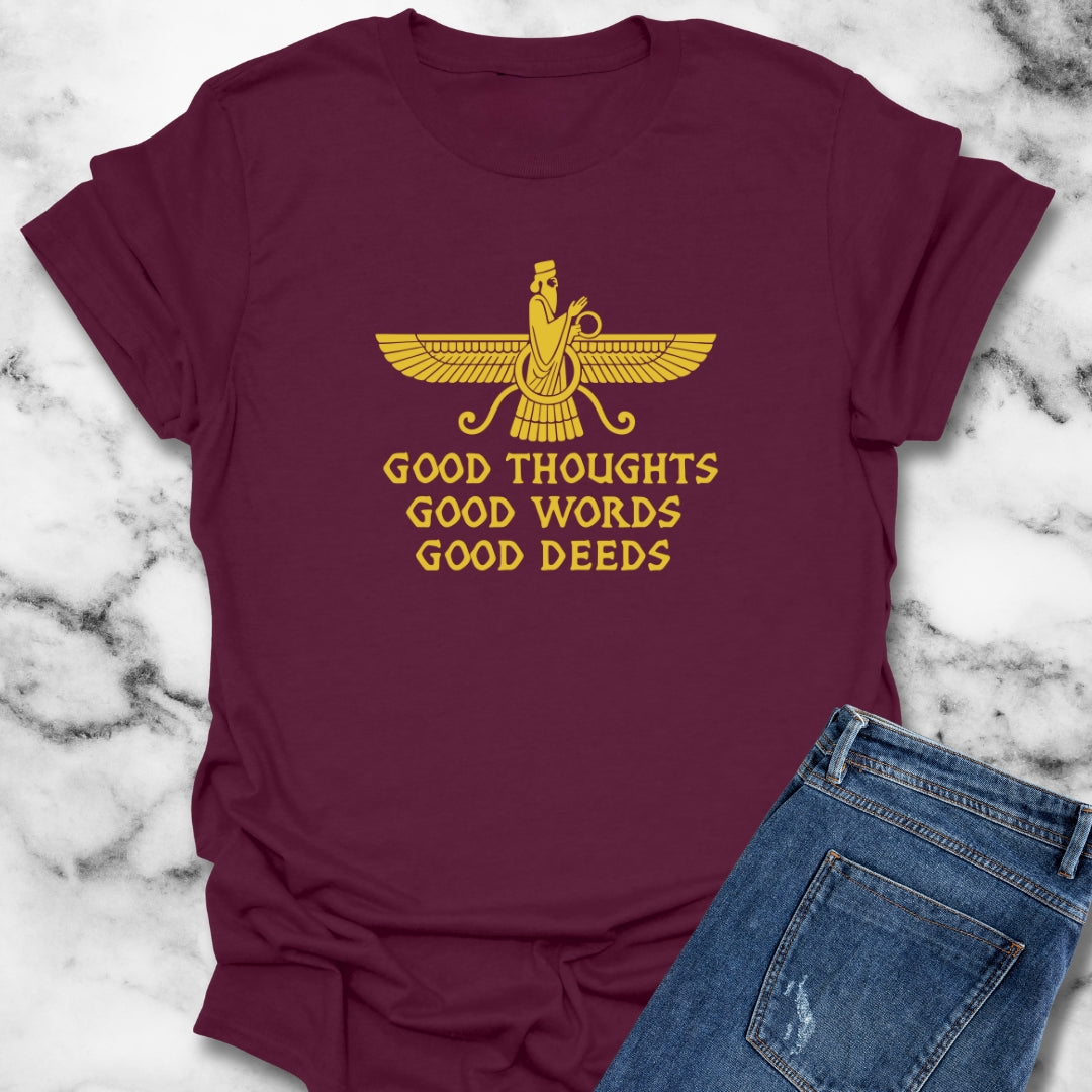 Faravahar Winged Symbol Zoroastrianism Persian Empire T-Shirt