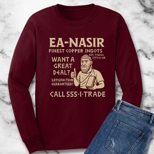 Ea Nasir Copper Dealer Ad Unisex Long Sleeve Tee