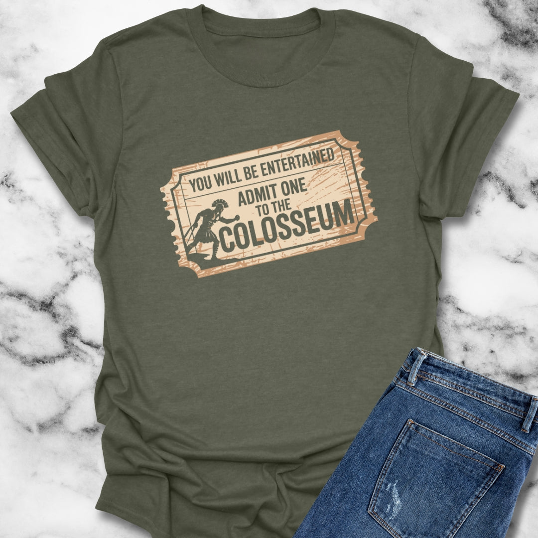 Colosseum Gladiator Ticket T-Shirt