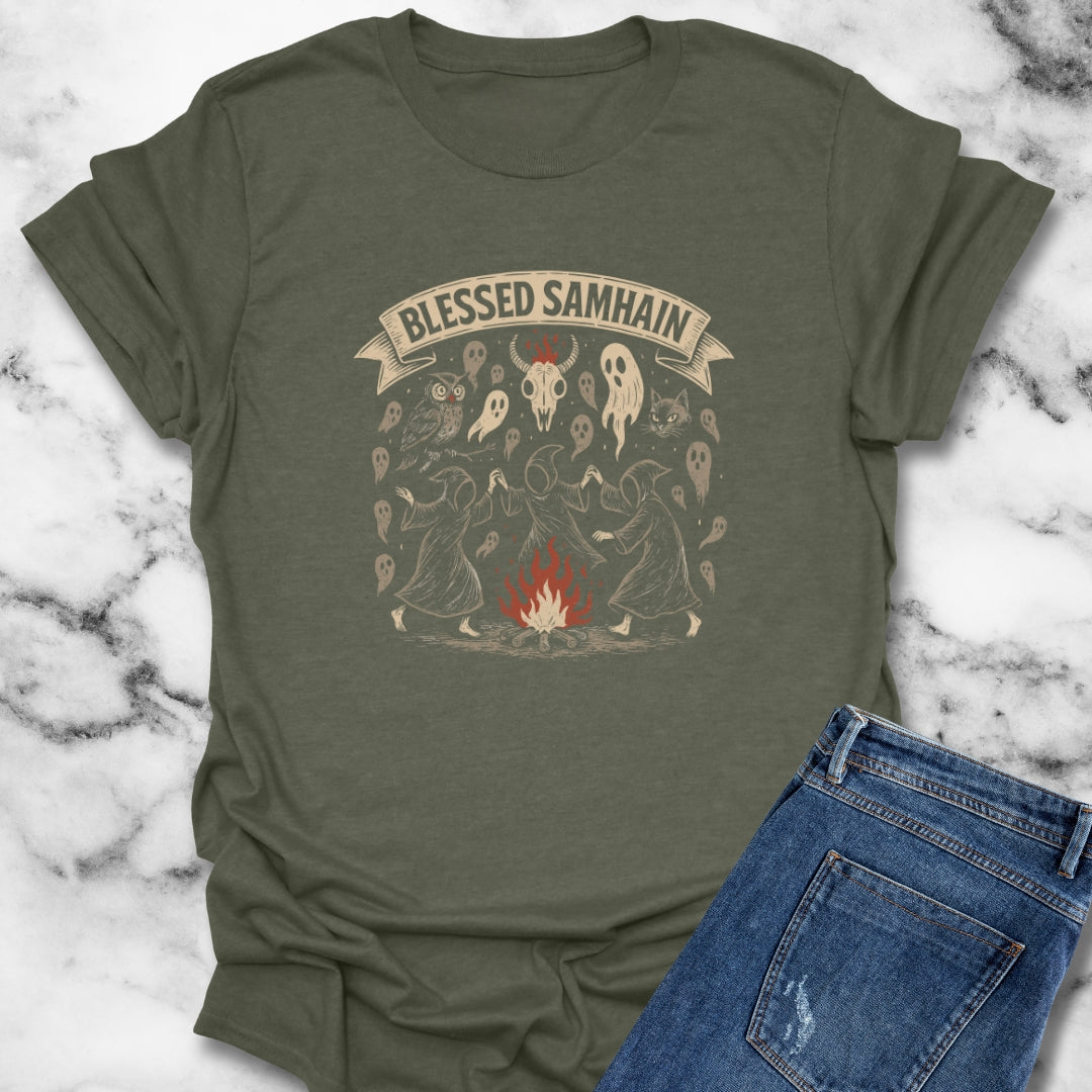 Blessed Samhain Pagan Halloween Unisex T-Shirt