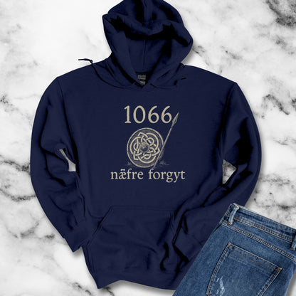 1066 Never Forget Battle of Hastings in Old English Unisex Heavy Blend™ Hooded Sweatshirt
