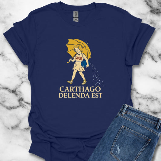 Carthago Delenda Est Morton's Salt Parody Logo Unisex T-Shirt
