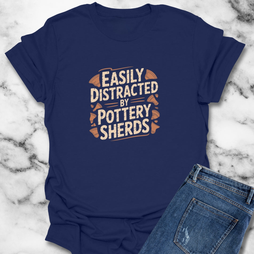 Easily Distracted by Pottery Sherds Unisex Lightweight T-Shirt
