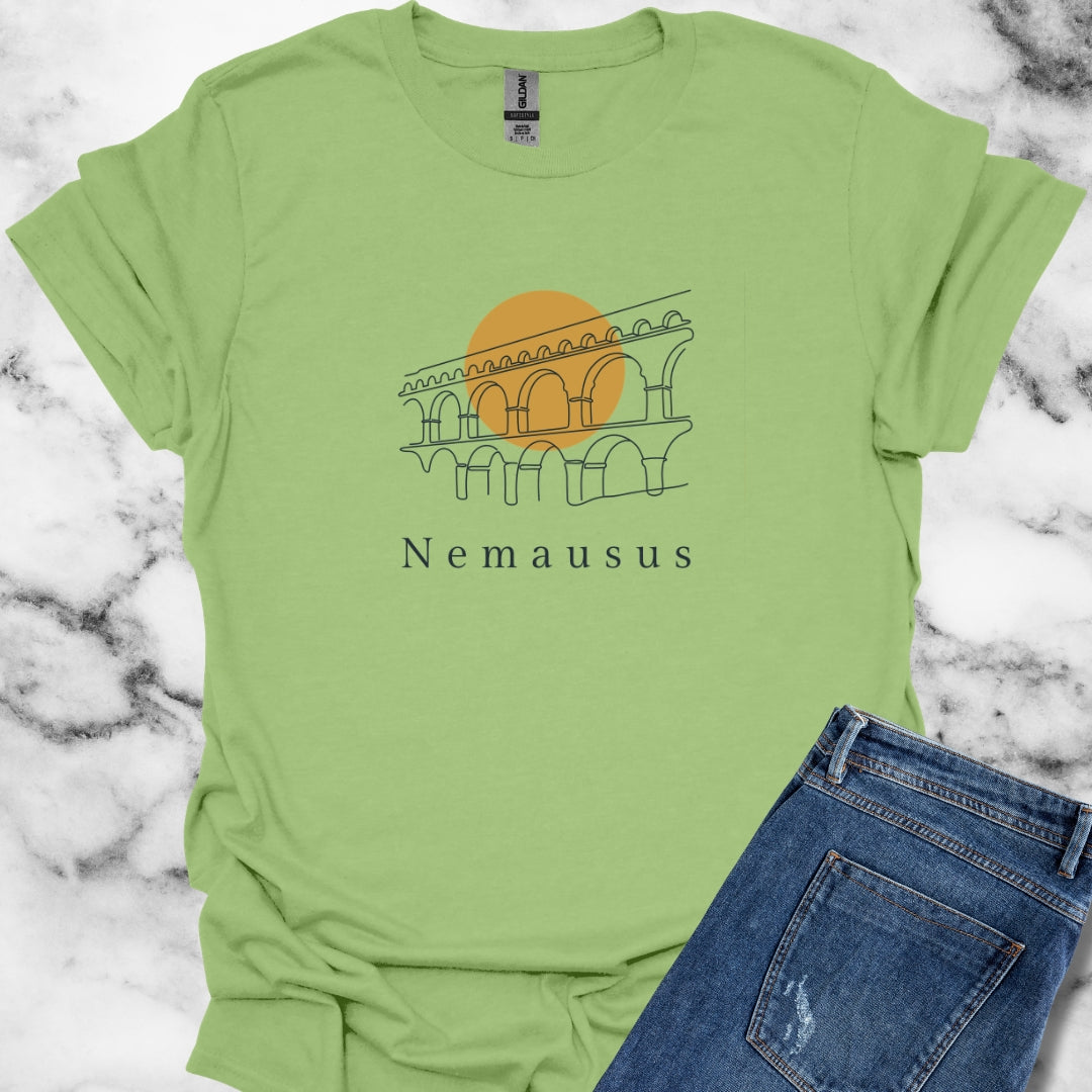 Pont Du Gard Nemausus Nimes in Latin T-Shirt