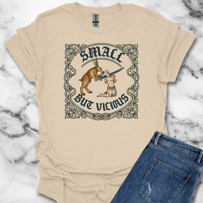 Small But Vicious Rabbit Medieval Marginalia T-Shirt