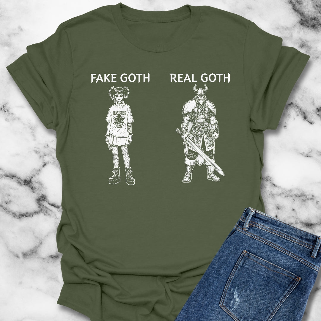 Fake Goth Real Goth Unisex Lightweight T-Shirt