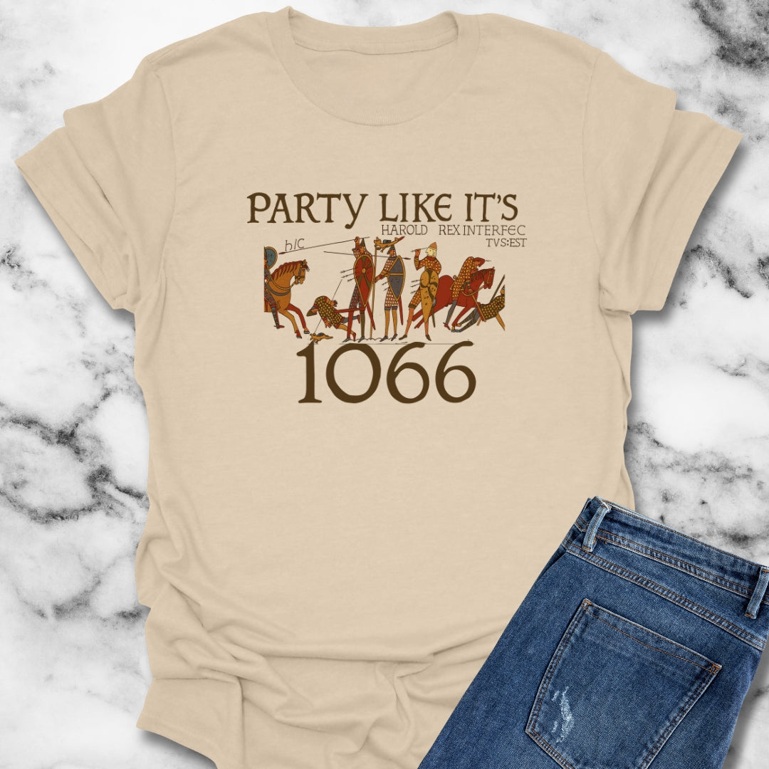 Party Like It's 1066 Knights from Bayeux Tapestry T-Shirt