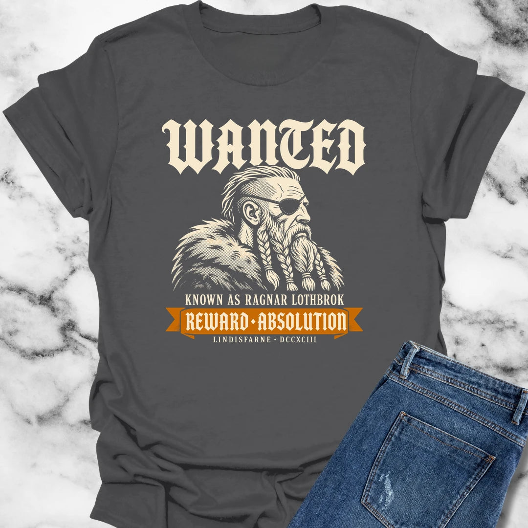 Wanted Ragnar Lothbrok Lindisfarne T-Shirt