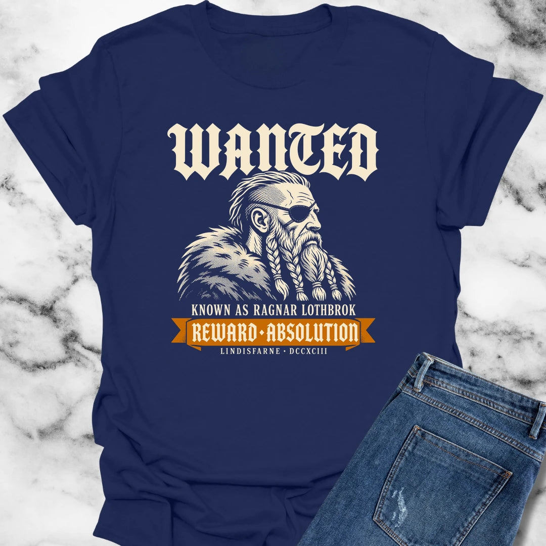 Wanted Ragnar Lothbrok Lindisfarne T-Shirt
