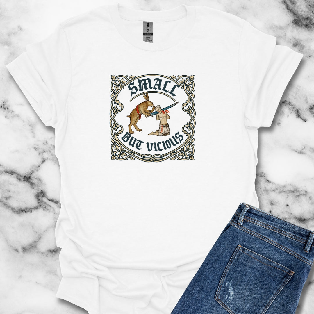 Small But Vicious Rabbit Medieval Marginalia T-Shirt