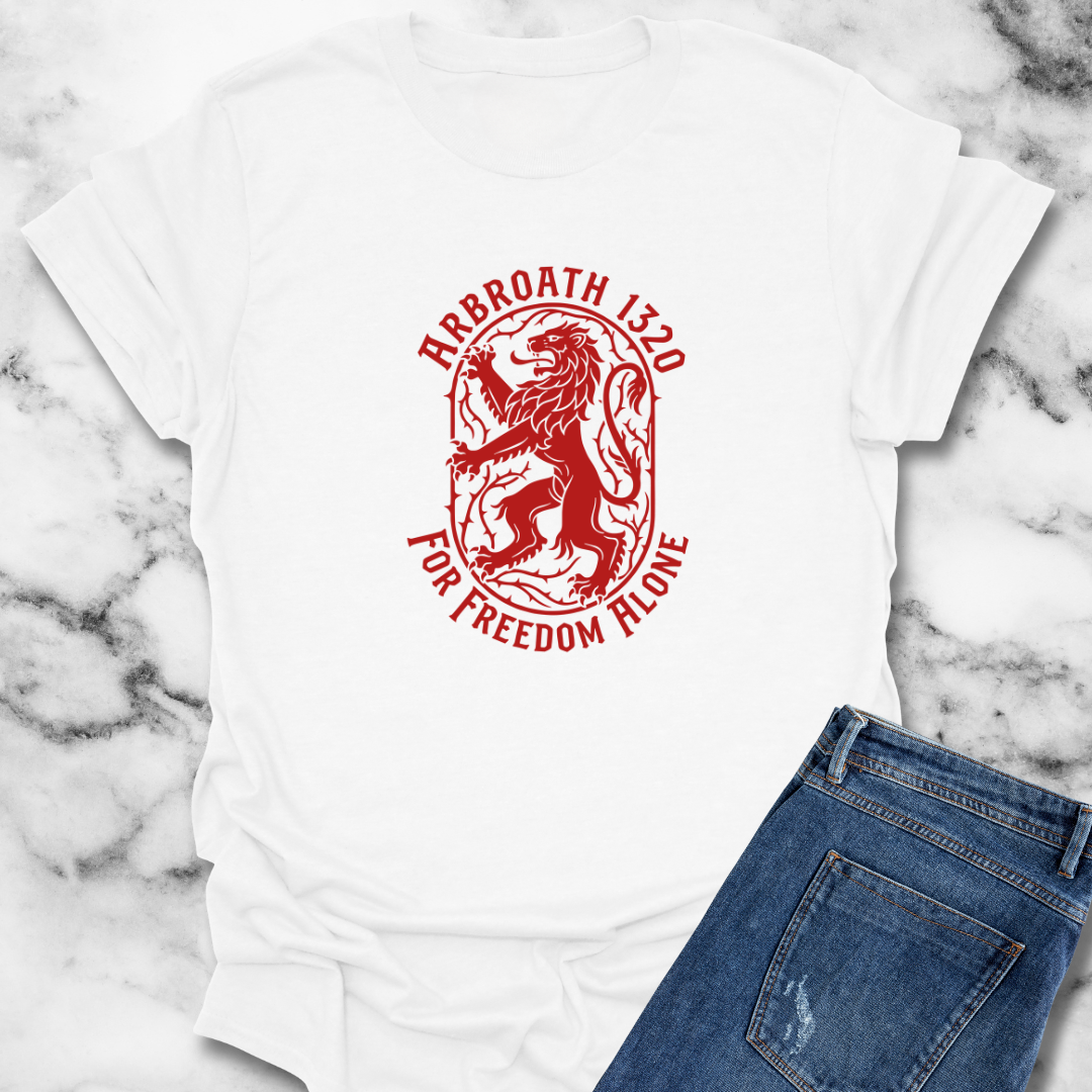 Document of Arbroath For Freedom Alone Scotland Unisex Lightweight T-Shirt