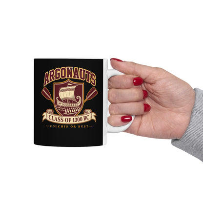 Argonauts Class of 1300 BC ceramic mug, 15oz, held in hand