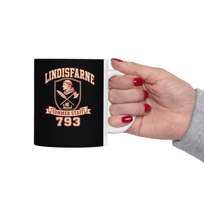 Lindisfarne Summer Staff 793 ceramic mug, 15oz, held in hand